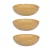 3un Saladeira redonda 2,4lt tigela bowl 25cm Marrom Claro