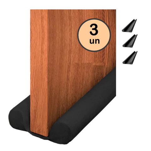 3un Veda porta duplo proteção poeira insetos água vento 80cm