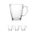 3 Xícara vidro transparente 320 ml café leite chá resistente