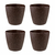 4 un Vaso plantas colmeia decorativo flor G MARROM ESCURO