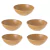 5un Tigela bowl 1lt salada petiscos Marrom Claro