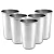 5 Copos Aço Inox Resistente Grande Cerveja Agua Suco 600ml