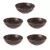 5un Tigela bowl 1lt salada petiscos Marrom Escuro