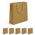 5un Sacola Presente Papel Dourado 23x18x10cm c/ alça luxo