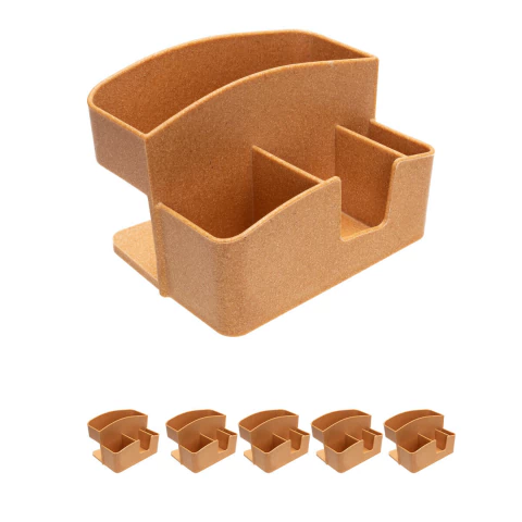 5un Porta Guardanapo Sachê Divisórias Restaurante Marrom C