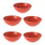 5un Tigela bowl 700ml salada petiscos Vermelho