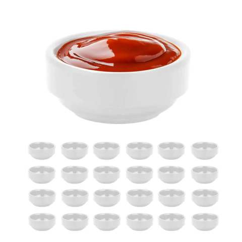50un Ramekin molheira redonda melamina pequena p/ molho 30ml - comprar online