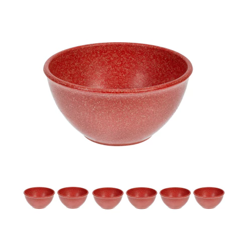 6UN TIGELA 300ml BOWL CUMBUCA SOPA CALDO VERMELHO