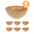 6un TIGELA 500ml BOWL CUMBUCA SOPA CALDO MARROM CLARO