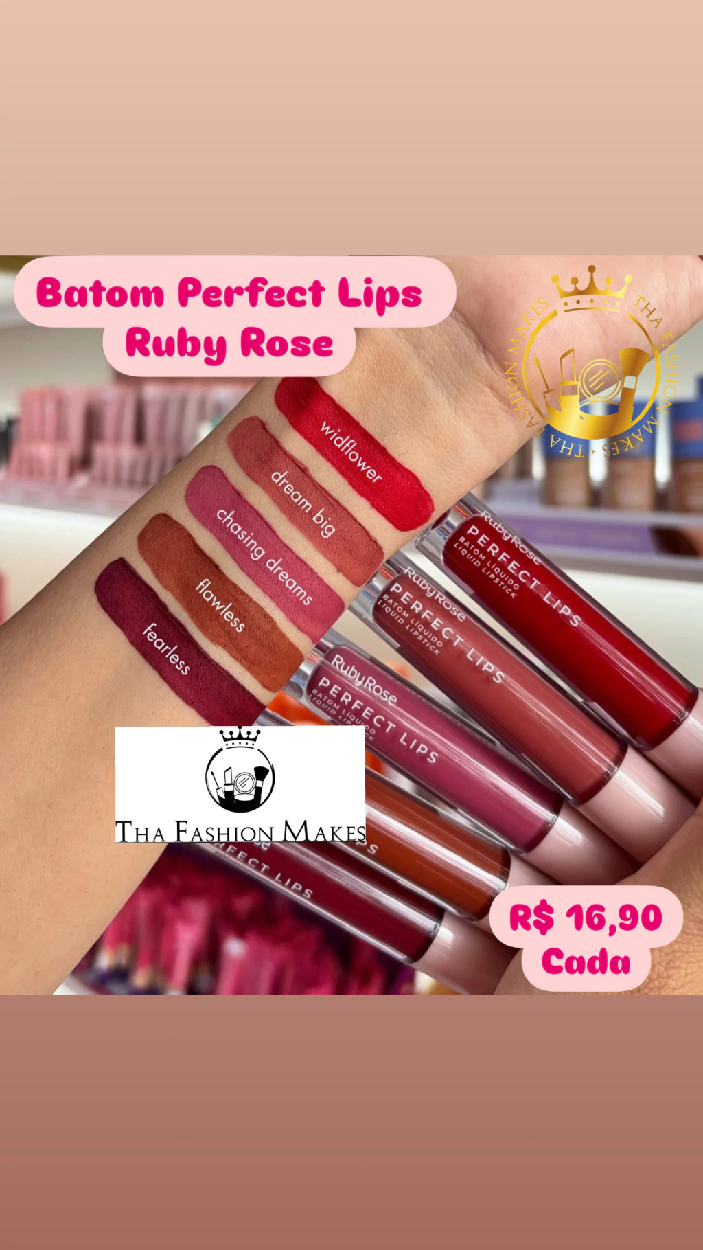 Batom matte Perfect Lips Ruby Rose