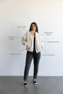 Jaqueta Bomber Lã Hungria Off White na internet