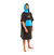 Poncho negro y cyan - Surflogic - comprar online
