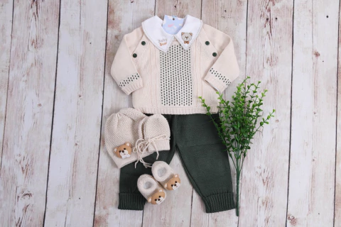 Conjunto Matheus - Verde Escuro com Areia