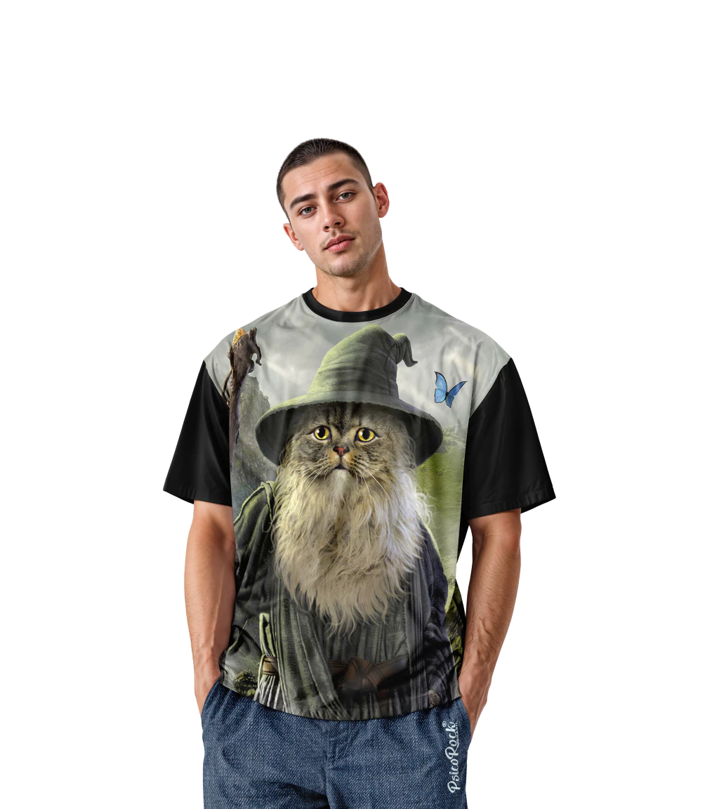 Camiseta Camisa Gato Gandalf senhor dos anéis