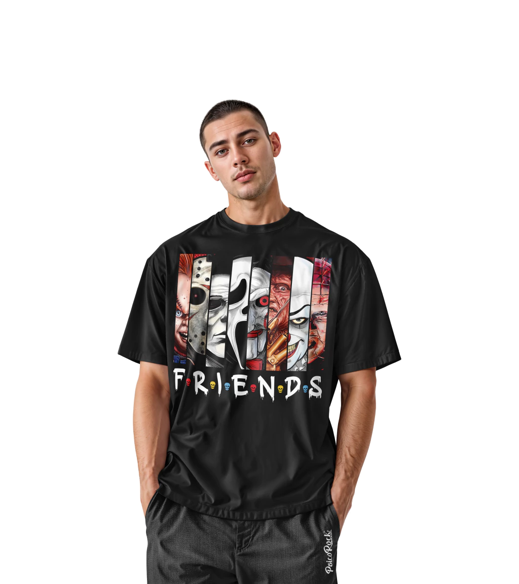 Camiseta Camisa filmes terror assassinos Friends