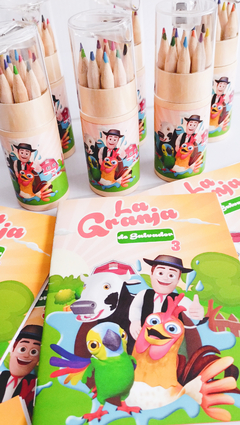 Kit Pedro (tubo de lápices + libro para colorear) - tienda online