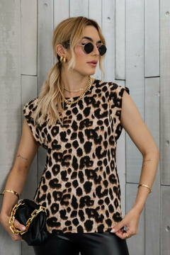 Ombreira "Estampada" (Onça Bege) - comprar online