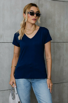 Tshirt "Gola V" (Azul Marinho)