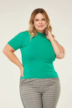 Gola Alta "Plus Size" (Verde Bandeira) na internet