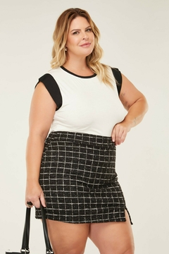 Ombreira "Plus Size" Bicolor (Off White & Preta) na internet