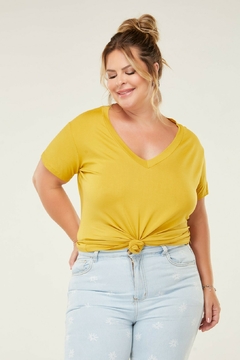 Gola V "Plus Size" (Mostarda) - comprar online