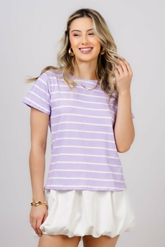 Tshirt "Estampada Listrada" (Lilás) na internet