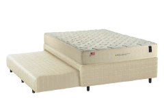 Box Bicama Auxiliar Molas Ensacadas + Colchão King Koil Pearl Solteiro