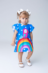 VESTIDO CRISTAL BABY AZUL PAPAGAIO (ACOMPANHA A CALCINHA) - comprar online