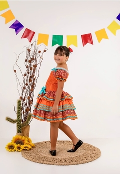 VESTIDO JUNINO LARANJA - comprar online