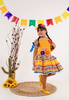 VESTIDO JUNINO AMARELO