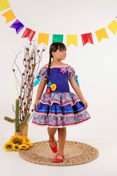 VESTIDO JUNINO AZUL