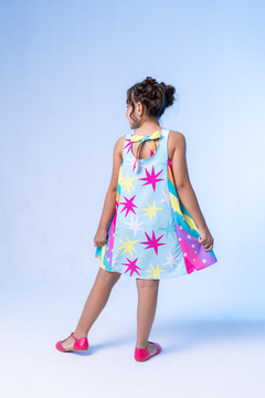 PRÉ LANÇAMENTO - VESTIDO LARISSA AZUL UNICÓRNIO (ENVIOS A PARTIR DO DIA 28/04) - loja online