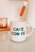 Caneca branca "café com fé"