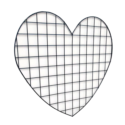 Grilla En Forma Corazón De Alambre Decorativo
