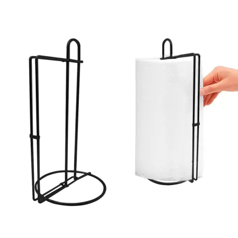 Porta Rollo De Alambre Negro