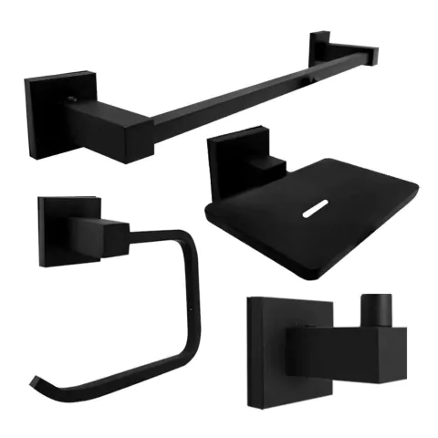 KIT COMBO BAÑO X 4 PIEZAS BRONCE NEGRO TERRA