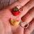 PRE-VENTA: Aros Colgantes Mate Rojo y Medialuna