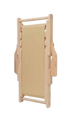 Silla de playa para niños con lona lisa beige - comprar online