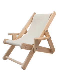 Silla de playa para niños con lona lisa crudo