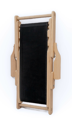 Silla de playa para niños con lona lisa negra - comprar online