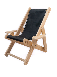 Silla de playa para niños con lona lisa negra en internet