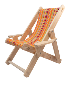 Silla de playa para niños con lona rayada multicolor café - naranja en internet