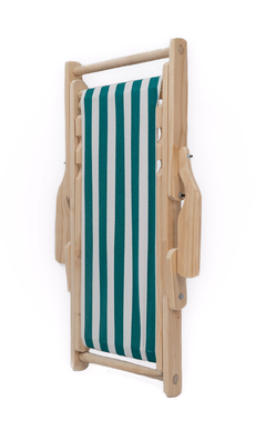 Silla de playa para niños con lona rayada verde en internet