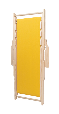 Silla de playa grande con lona lisa amarilla - comprar online