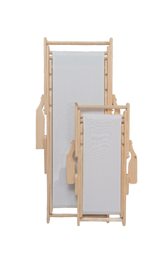 Silla de playa grande con lona lisa blanca - Sillas y Muebles