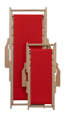 Silla de playa grande con lona lisa roja - comprar online