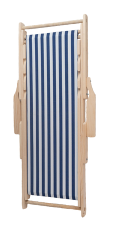 Silla de playa grande con lona rayada azul en internet
