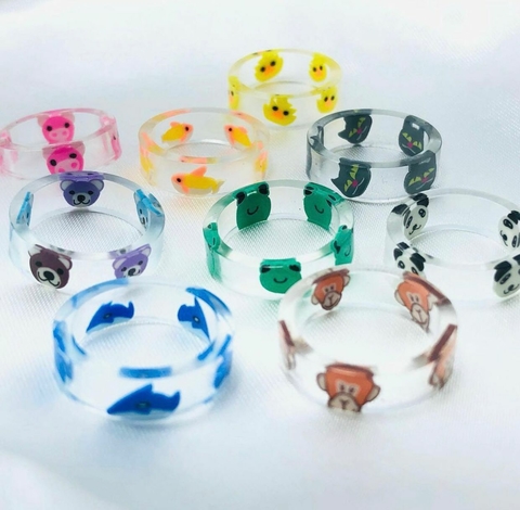 Anel de Animais - Resina - comprar online