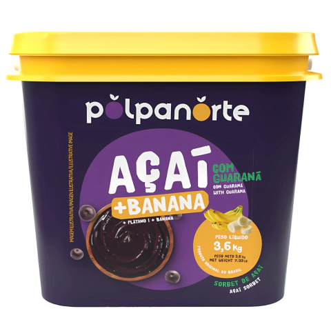 Açaí Polpa Norte com Banana 3,6KG - comprar online