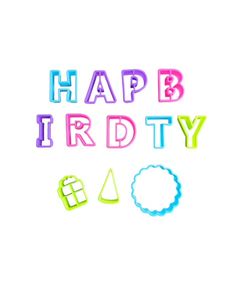 Set 12 Cortantes Happy Birthday Masas Cookies Cumpleaños